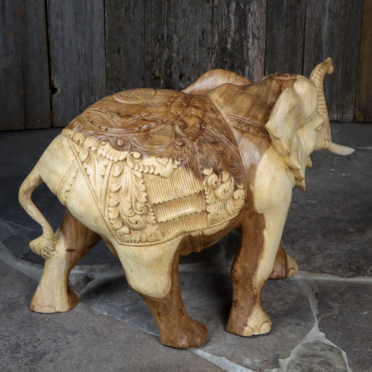 Suar Standing Ornate Elephant - Large