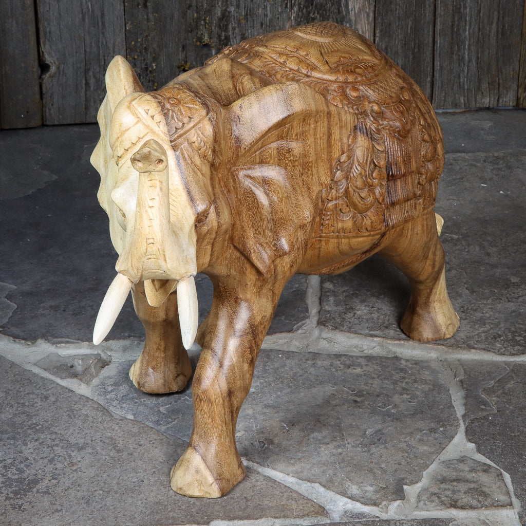 Suar Standing Ornate Elephant - Large