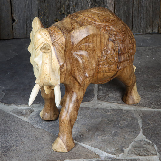 Suar Standing Ornate Elephant - Large