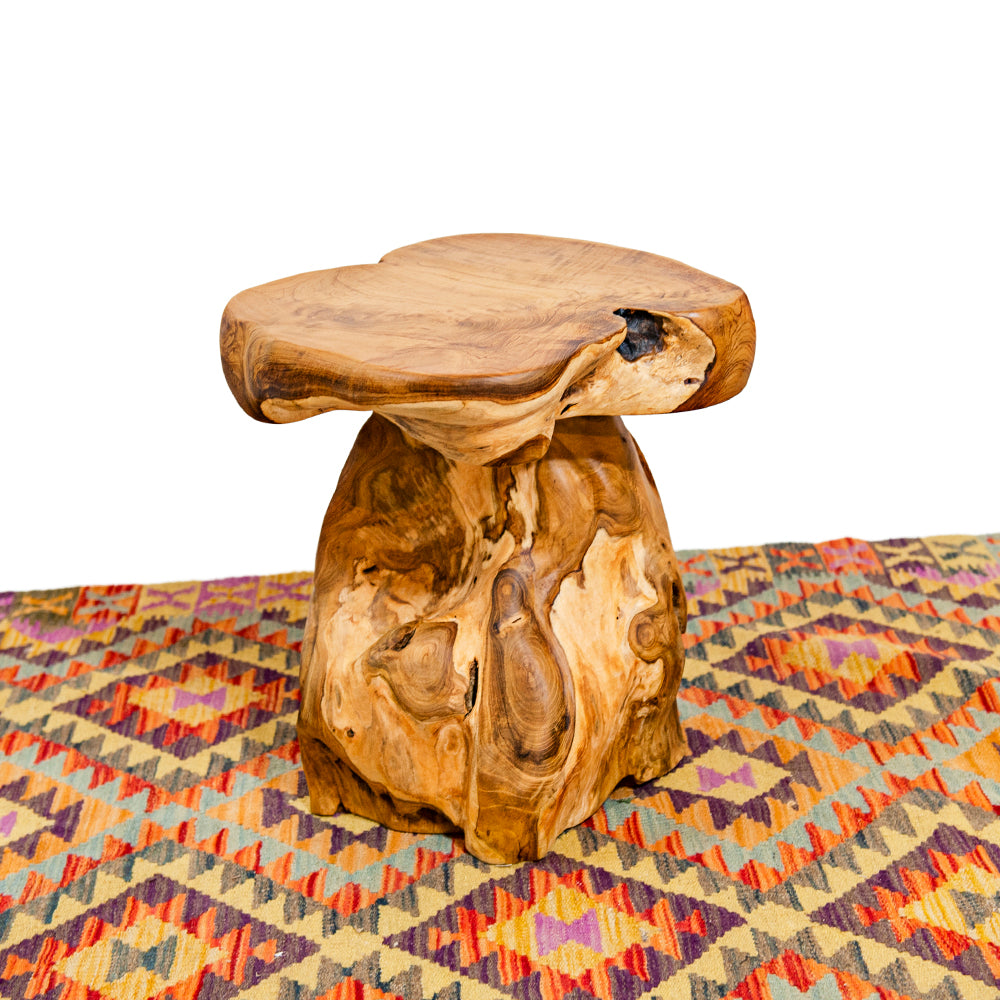 Teak Mushroom Side Table or Stool