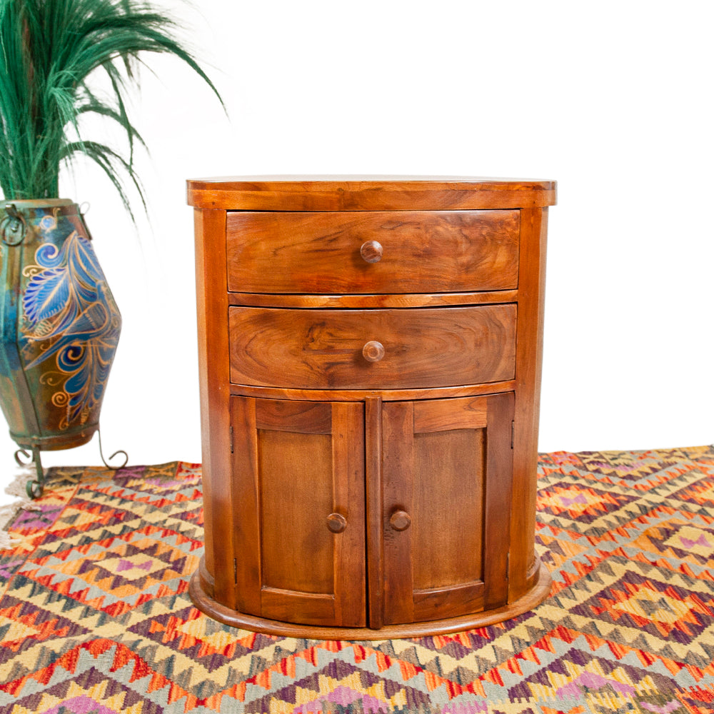 Oval Teak Cabinet