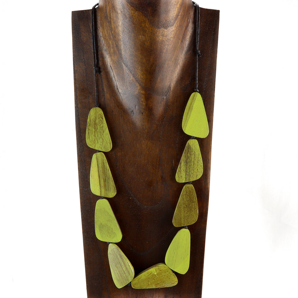 Wooden Legian Necklace - Green