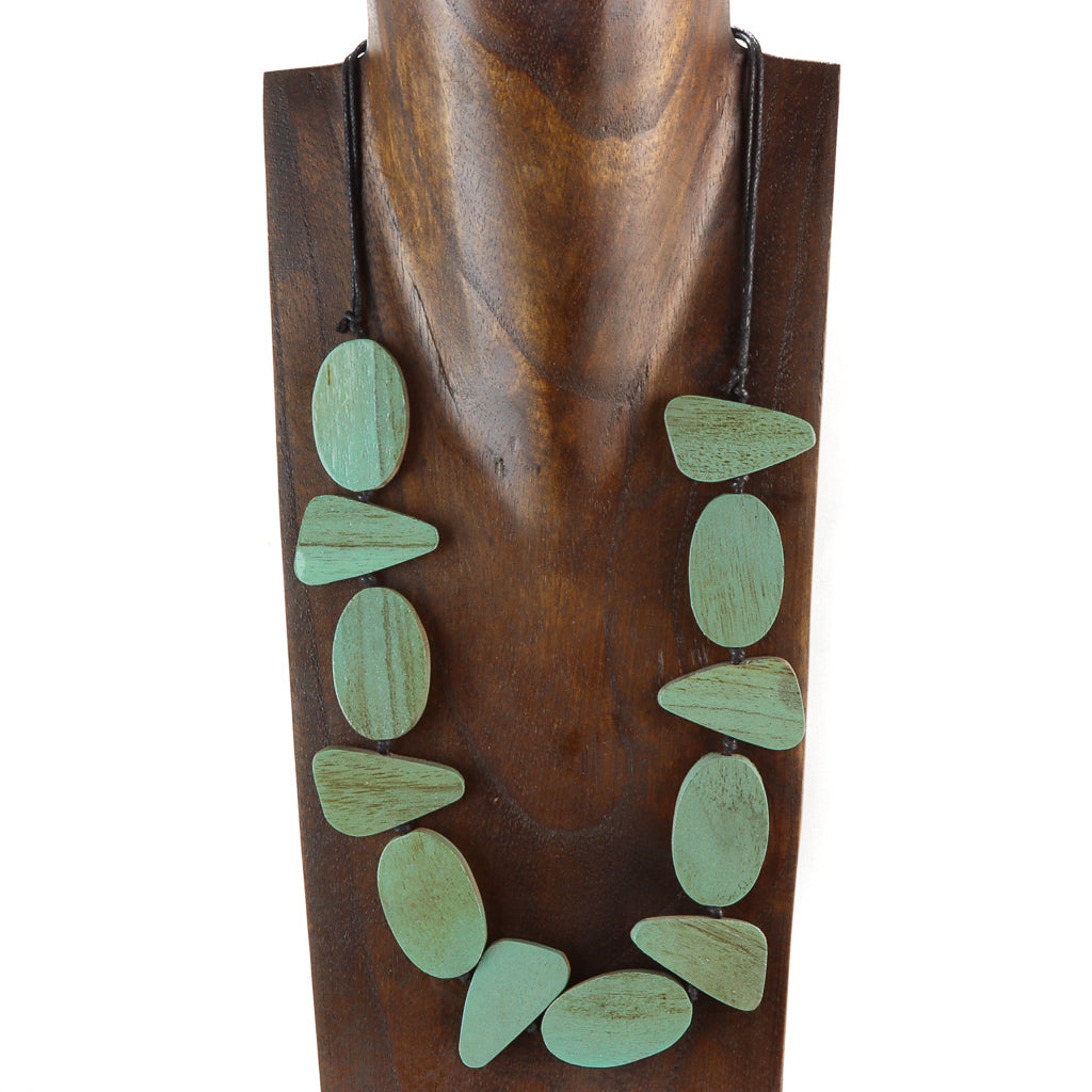 Wooden Legian Necklace - Turquoise