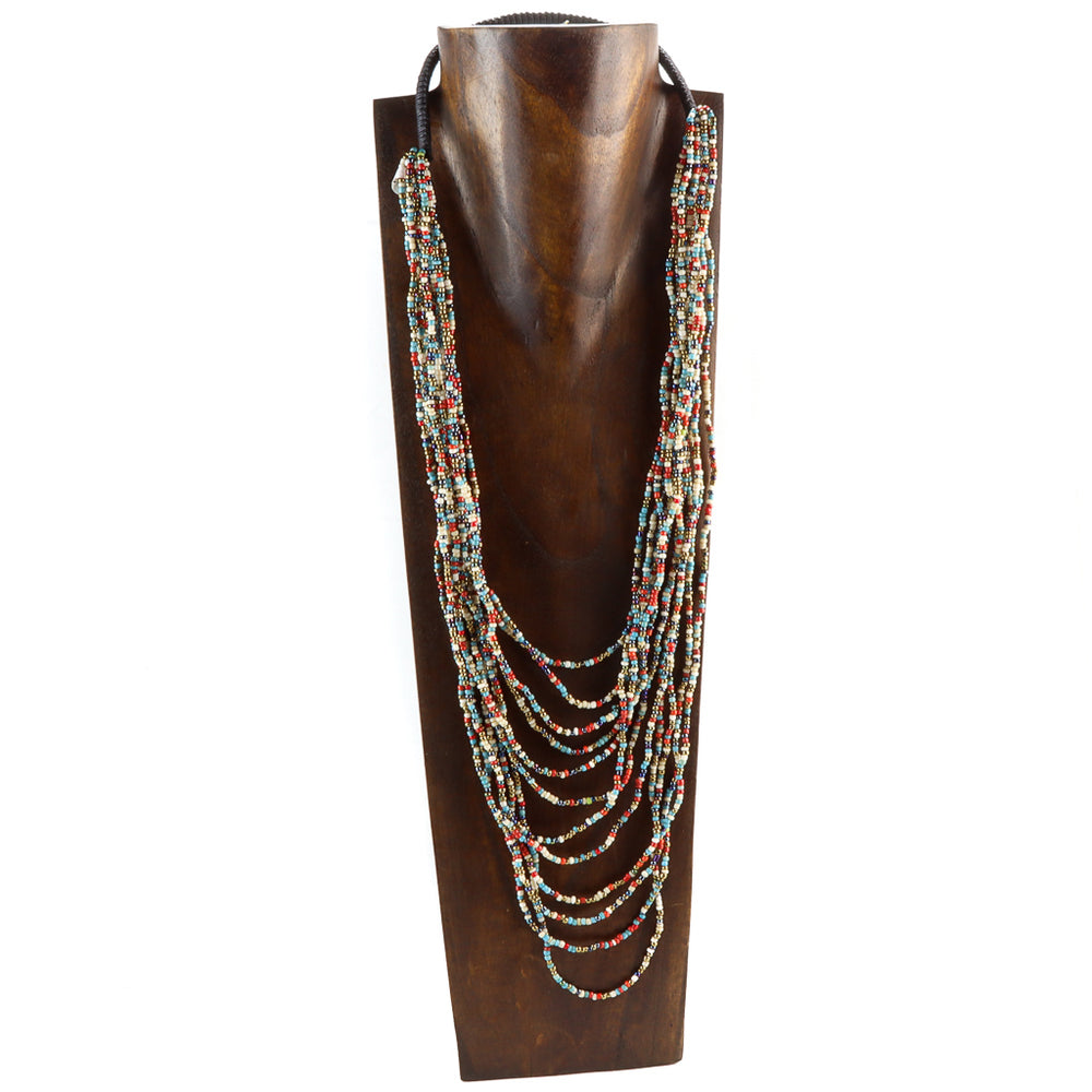 Multi-Strand Seed Bead Necklace