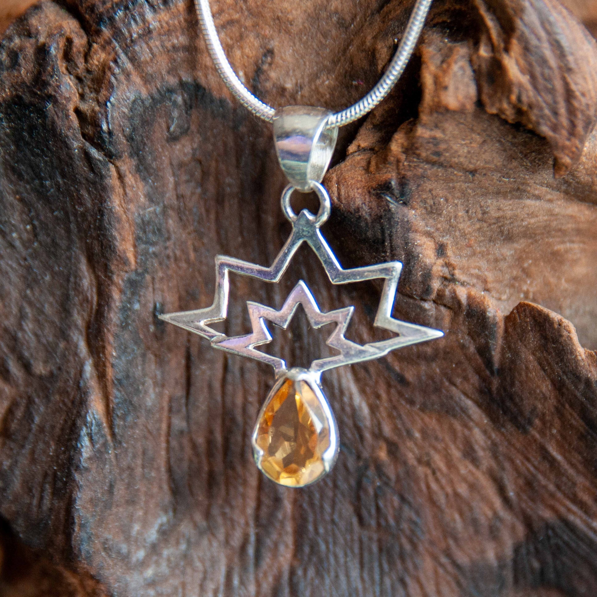 Citrine Starburst Pendant