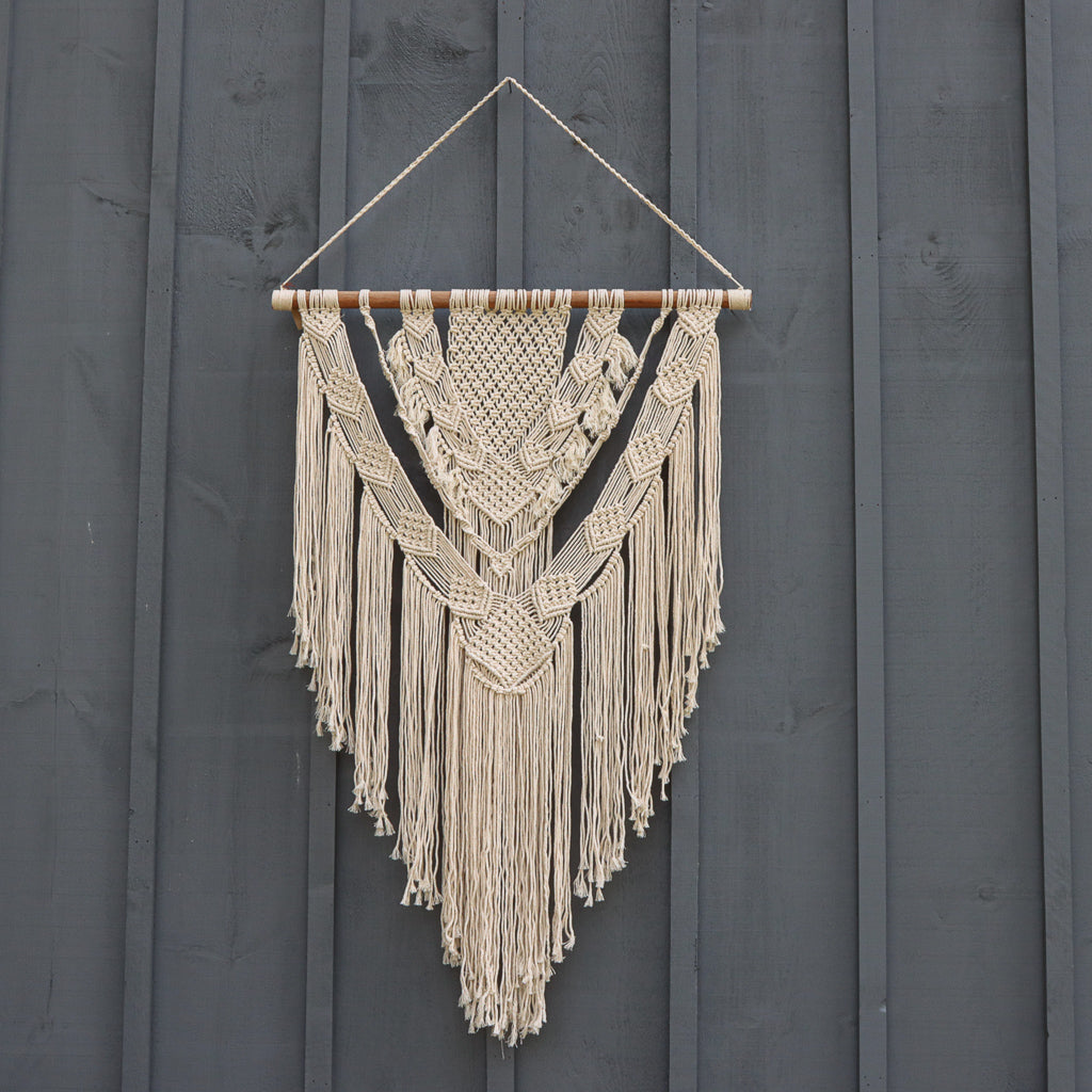 Hanging macrame on sale