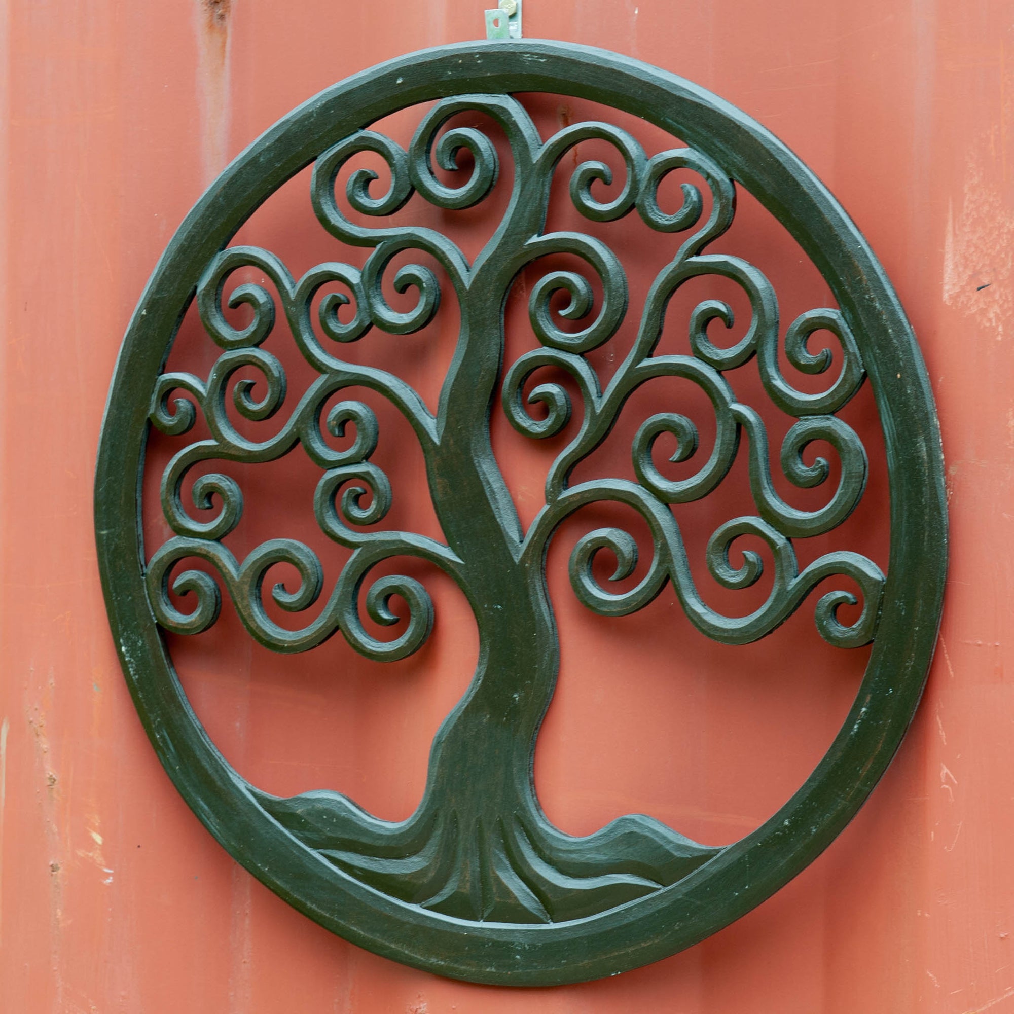 Tree of Life Round Panel - Dark Brown