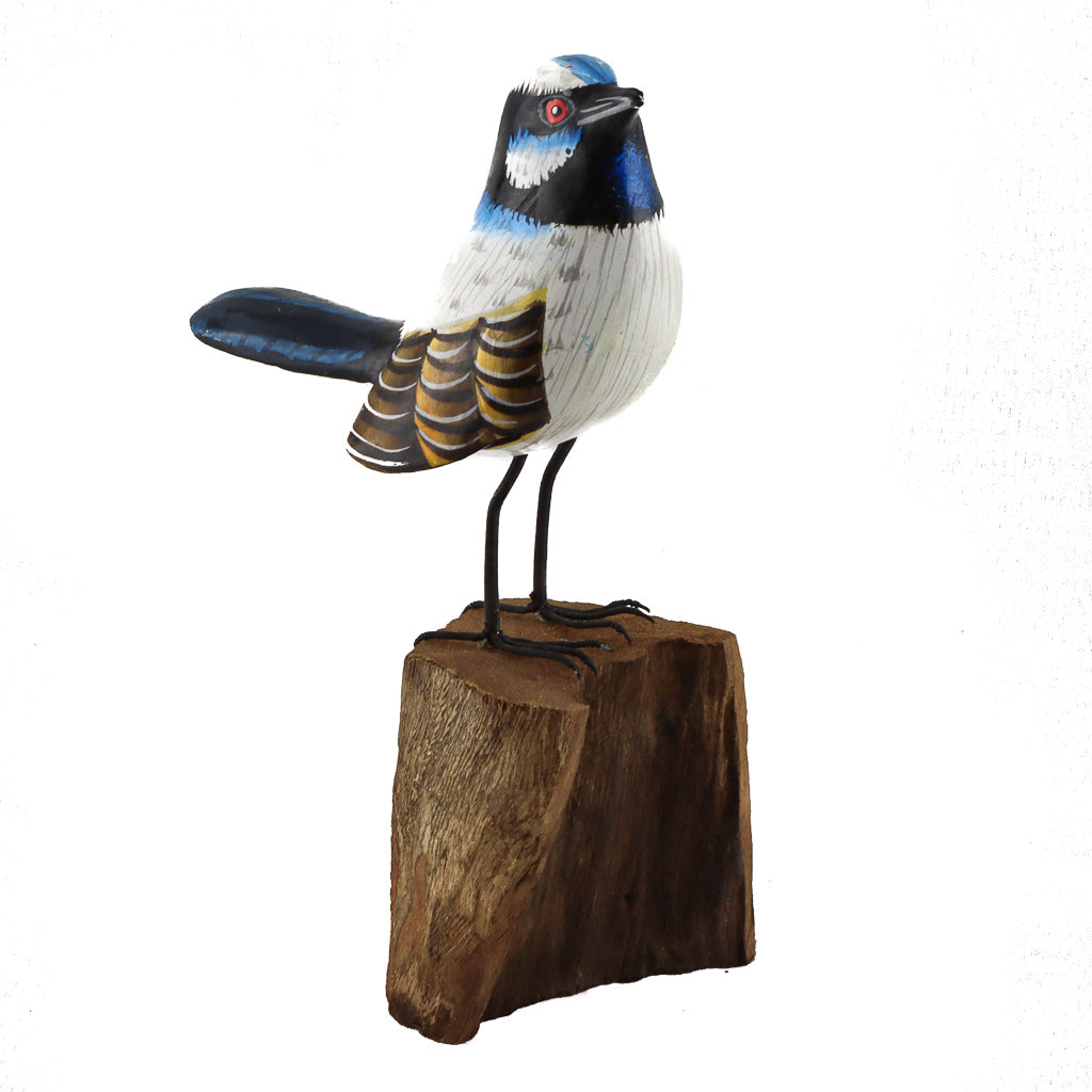 Blue Bird on Wood