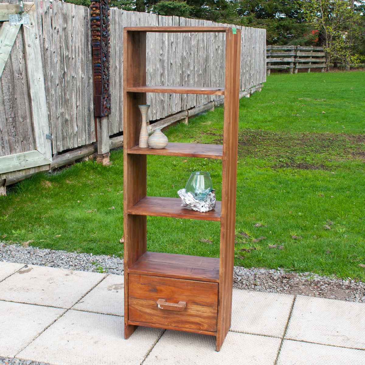 Balinese Rustic Reclaimed Wood Bookshelf - One World Bazaar