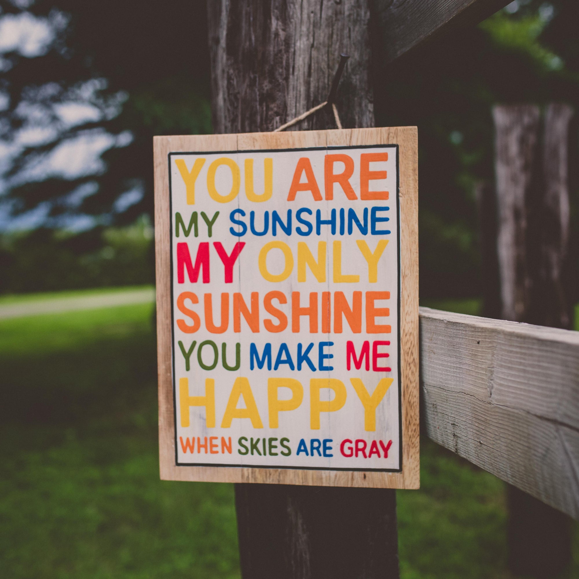 'Mon rayon de soleil'
Panneau en bois