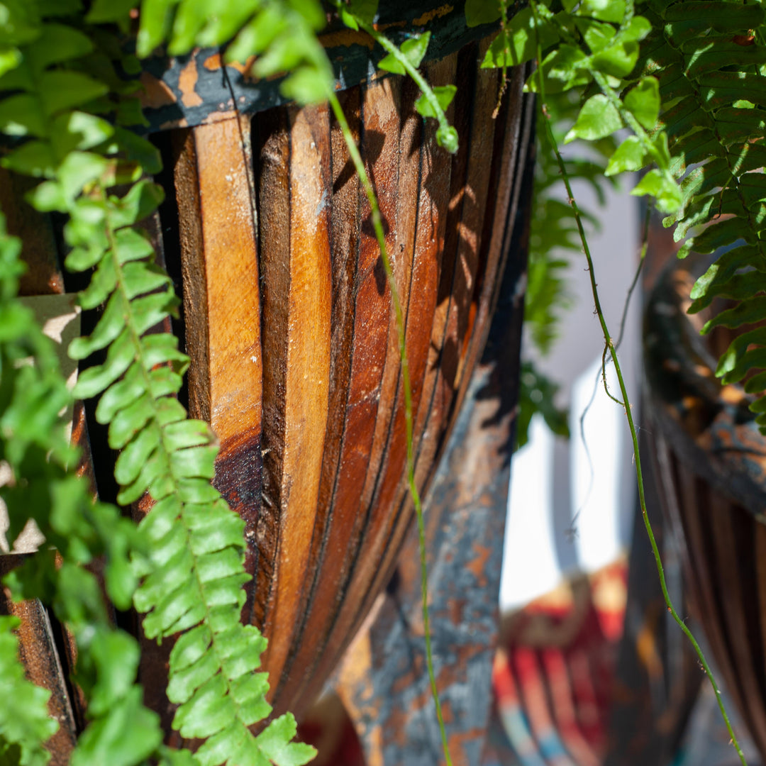 Support pour Plantes en Teck - Lavage Noir
