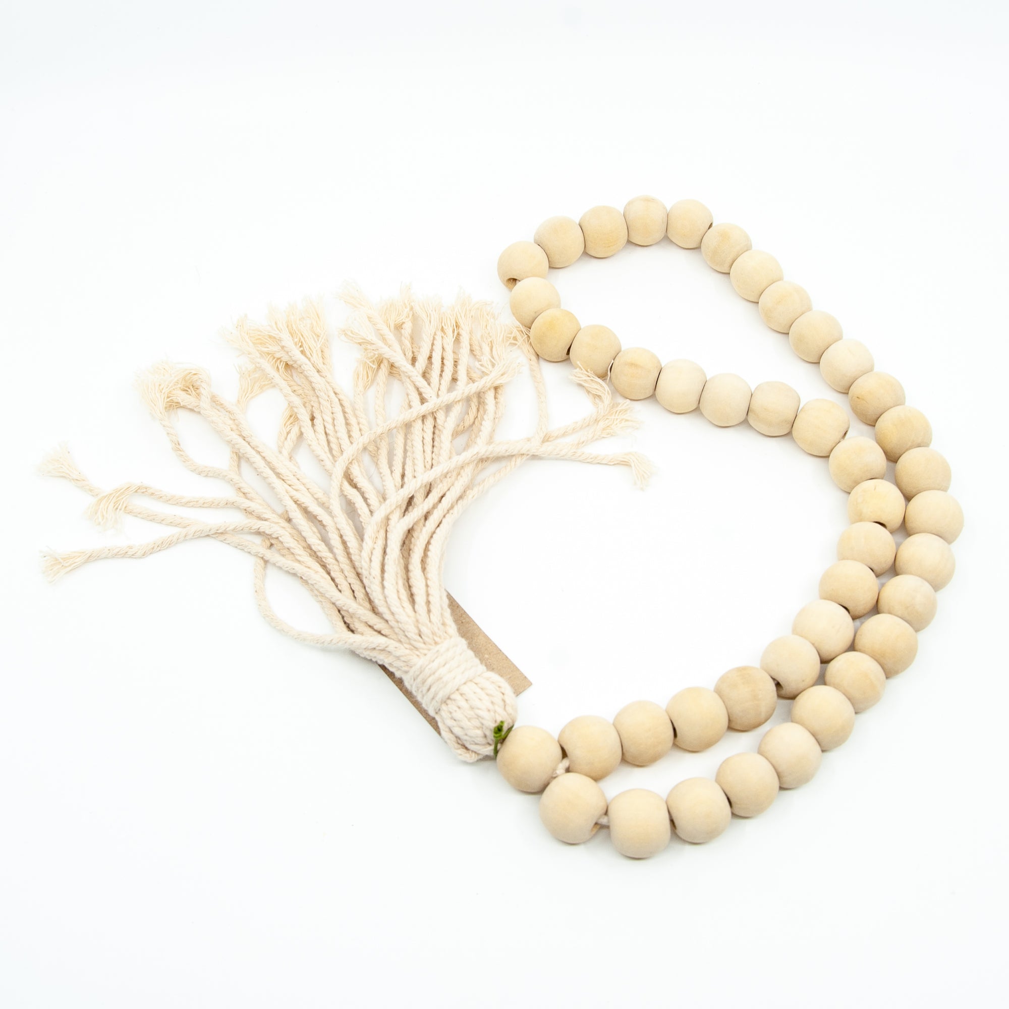 Decorative Beads (20mm)- White Tassel