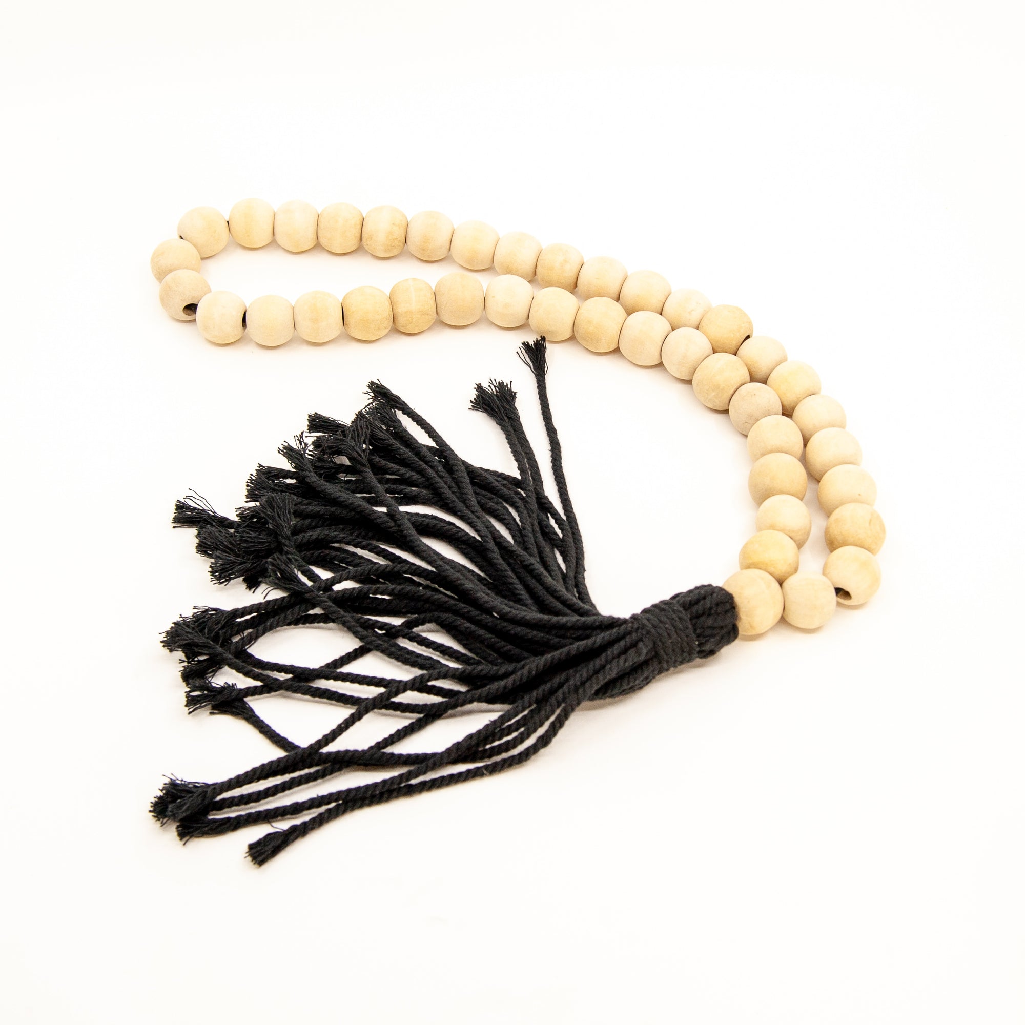 Decorative Beads (20mm)- Black Tassel