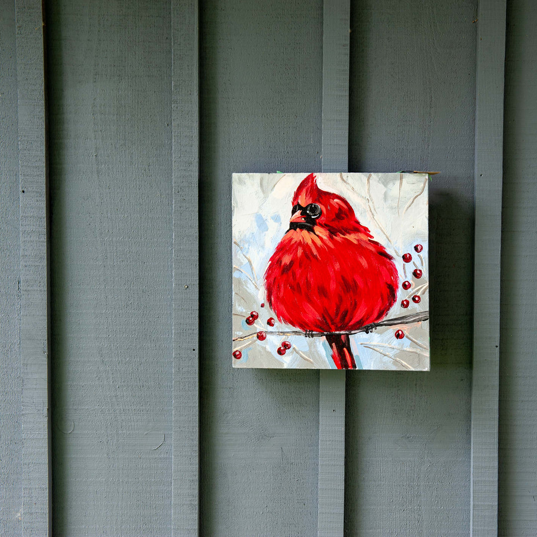 Peinture: Acrylique Sur Toile - Cardinal