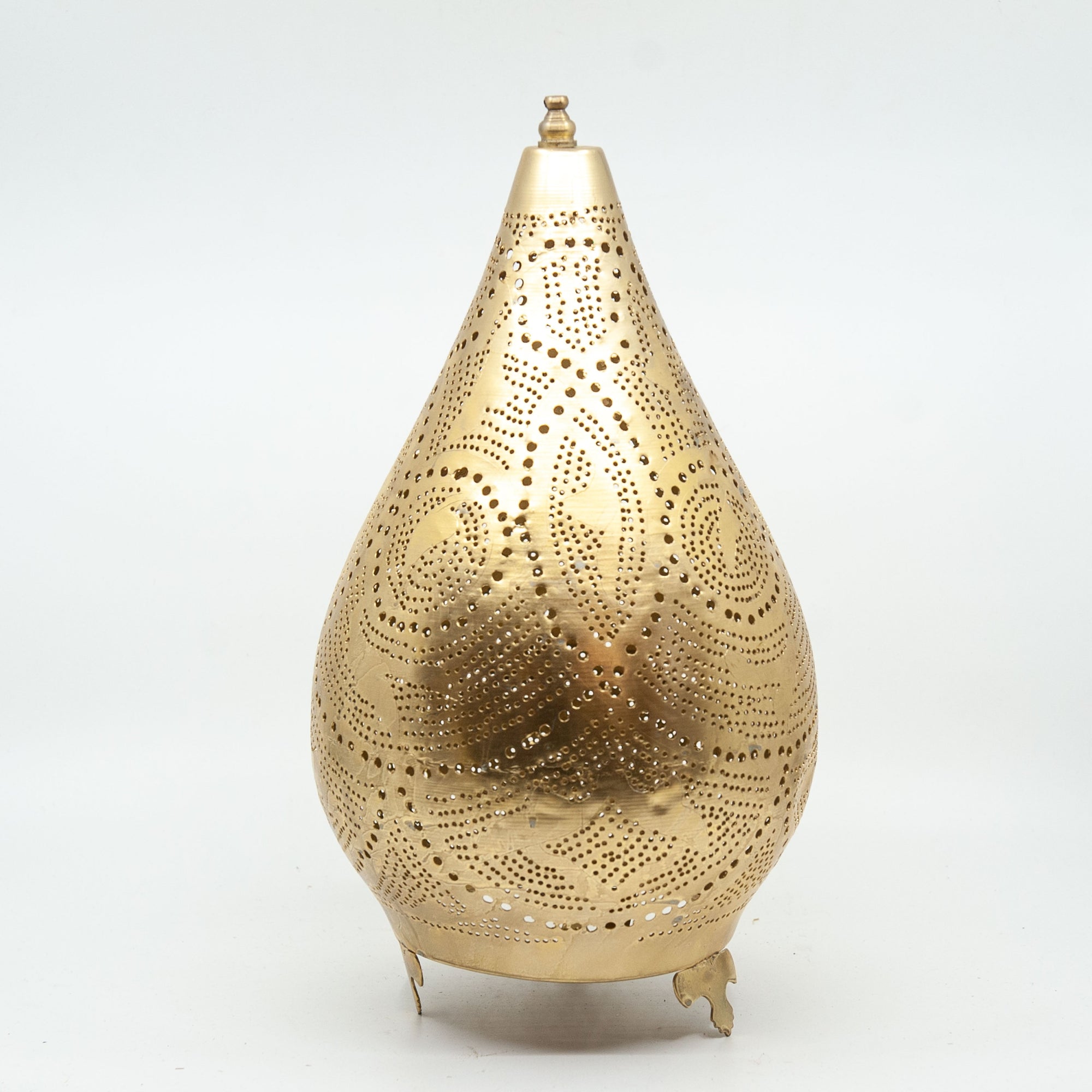Lampe de Table Égyptienne Ornée en Laiton - Grande