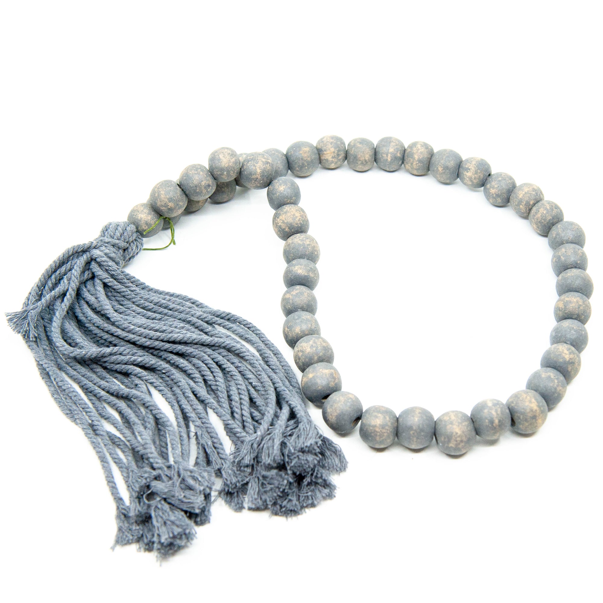 Decorative Beads (20mm)- Grey Tassel