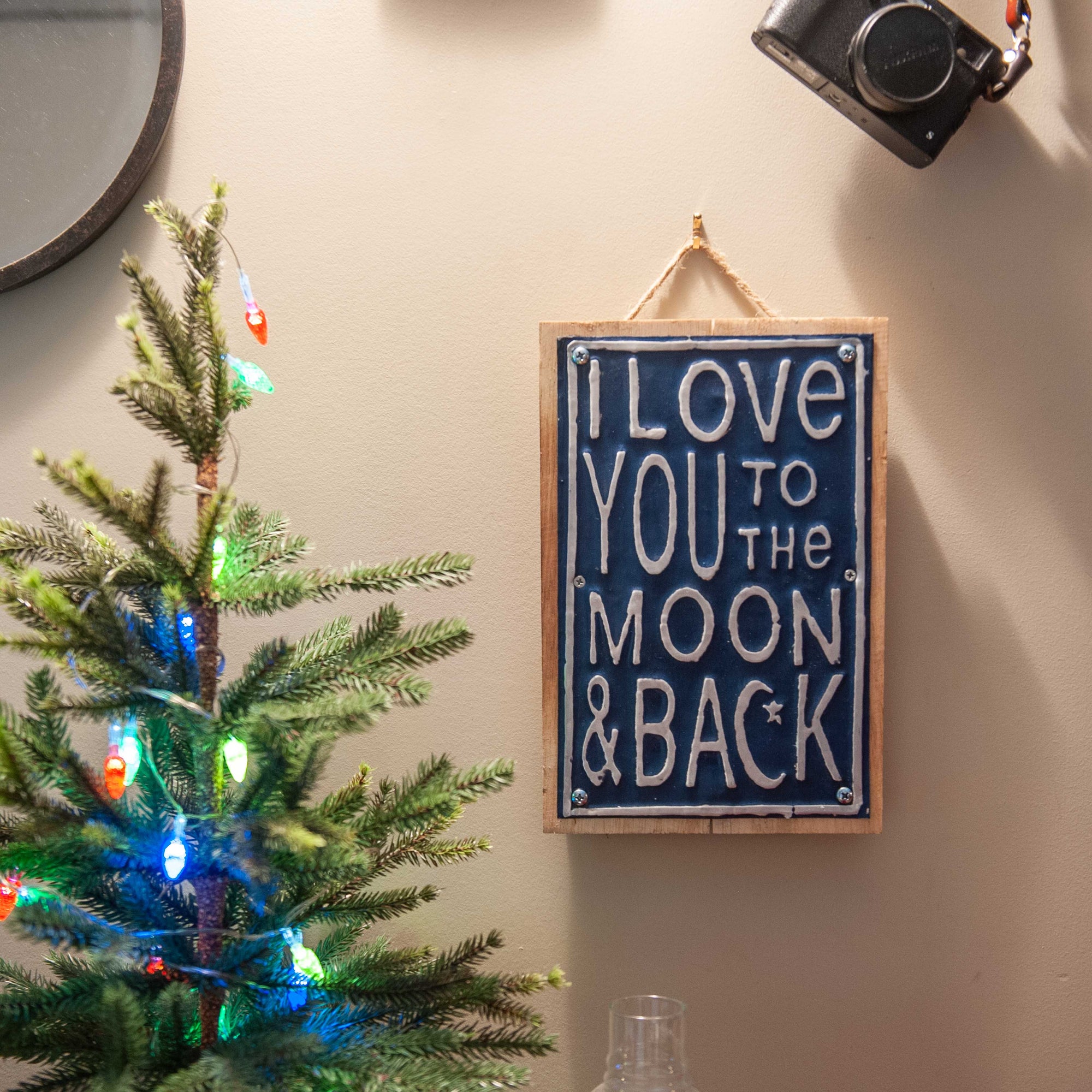 To The Moon and Back - Metal & Wood Sign