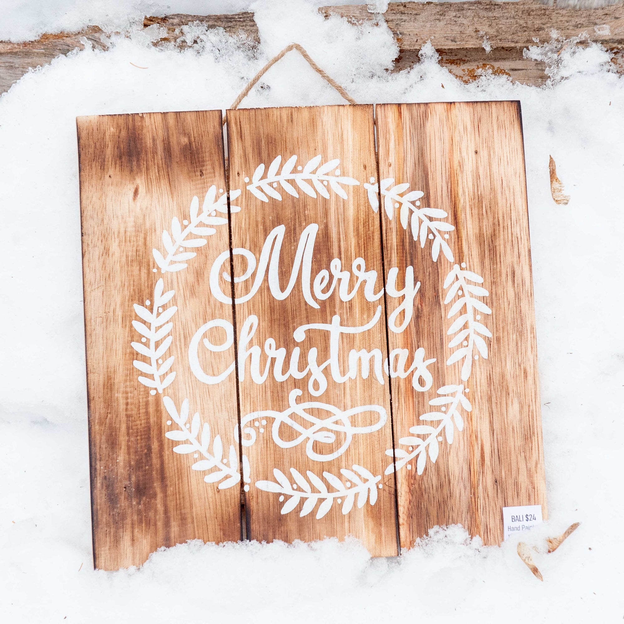 "Merry Christmas" Wooden Sign