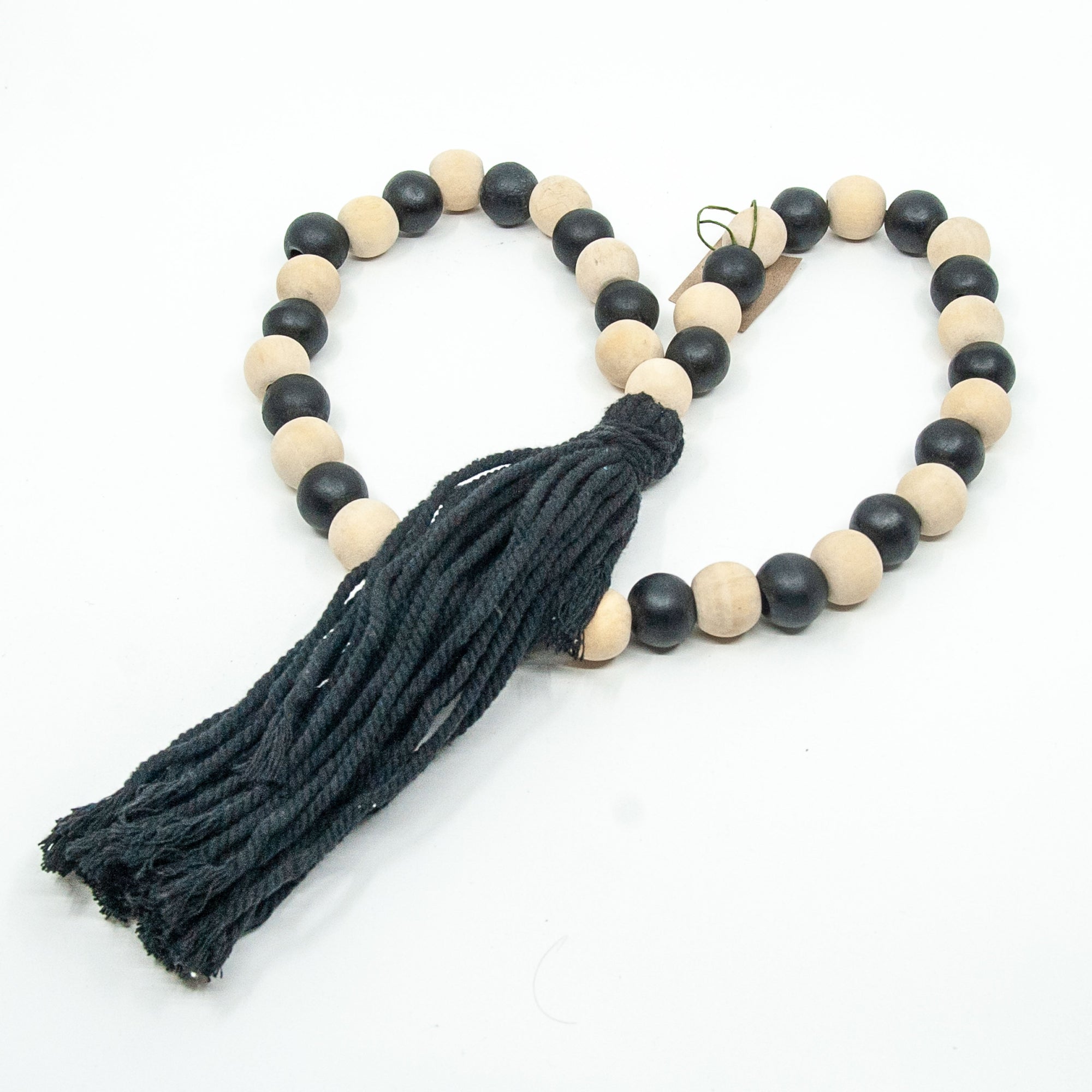 Decorative Beads (20mm)- Black and White Tassel