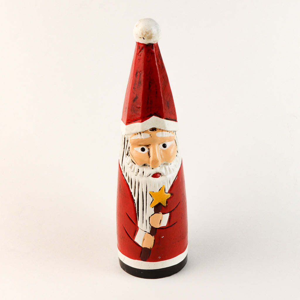 Wooden Santa with Star
