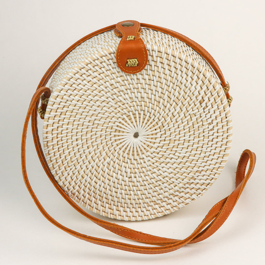 Boho Bag - Natural & White - Round