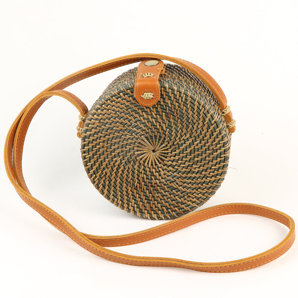 Sac Boho - Marron &amp; Gris - Rond