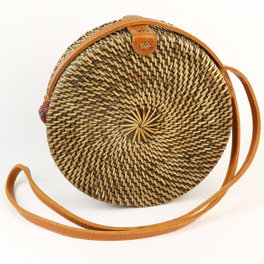 Sac Boho - Naturel &amp; Marron - Rond