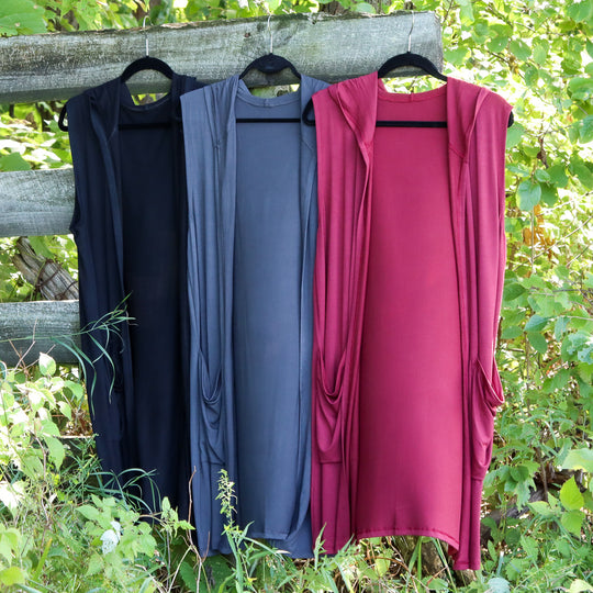 Jersey Knit Hooded Vest
