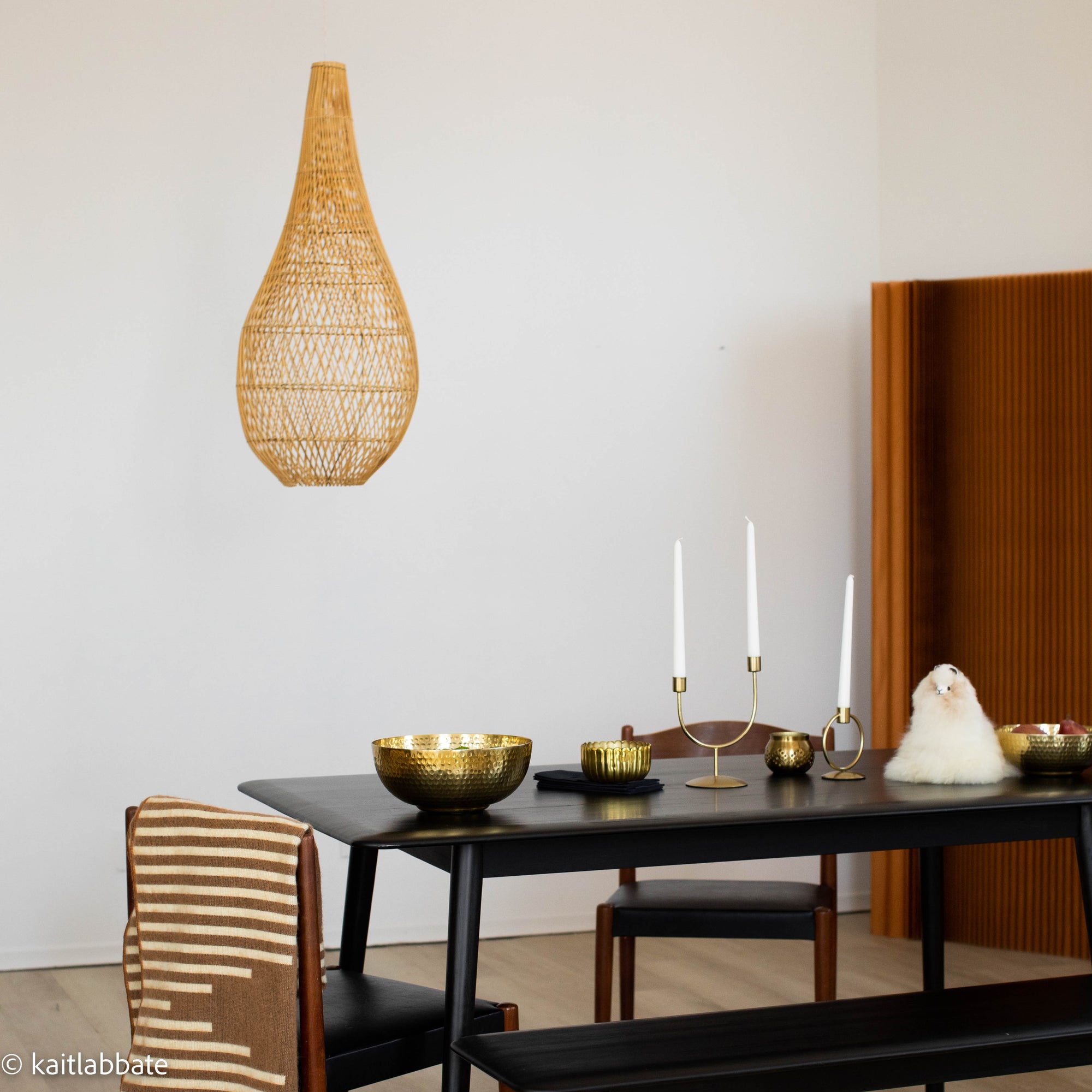 Rattan Elongated Lampshade