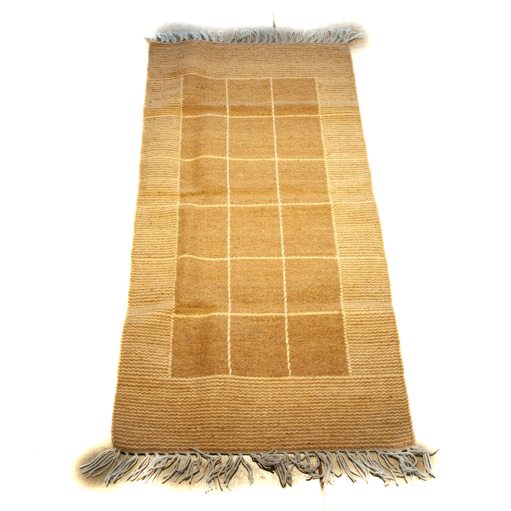 Egyptian Cotton Kilim - 1.4 M x 0.7 M - Tan