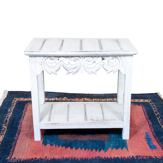 Bali White Wash Albasia Wood Table