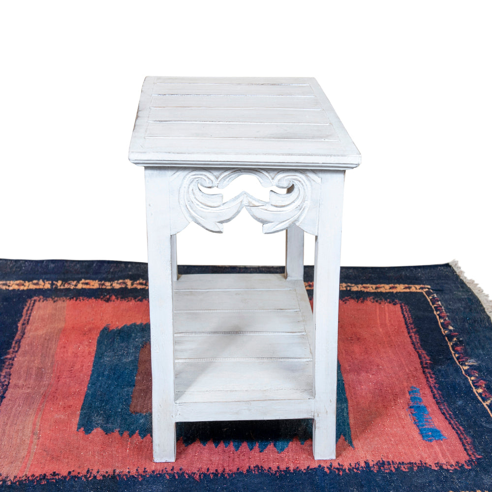 Bali White Wash Albasia Wood Table