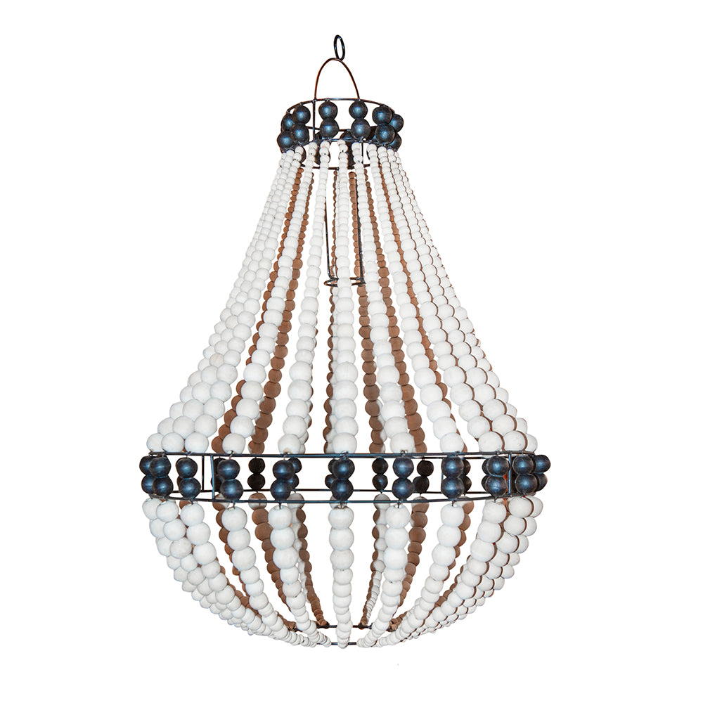 Lustre en Perles de Bois Boho - Grand