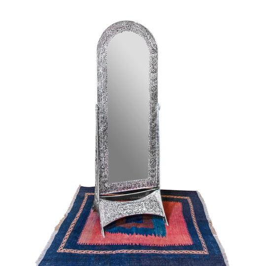 Mexican Punched Tin Standing Mirror