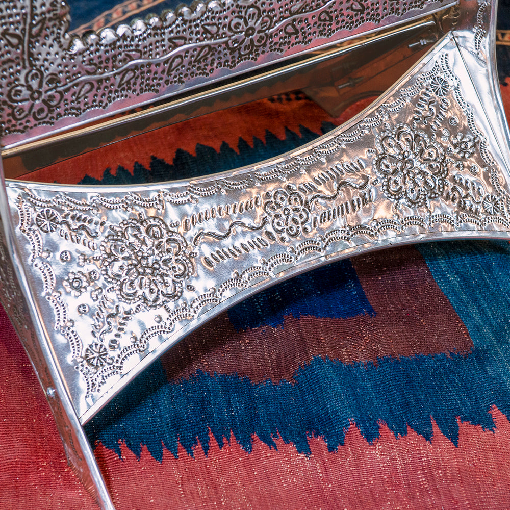 Mexican Punched Tin Standing Mirror