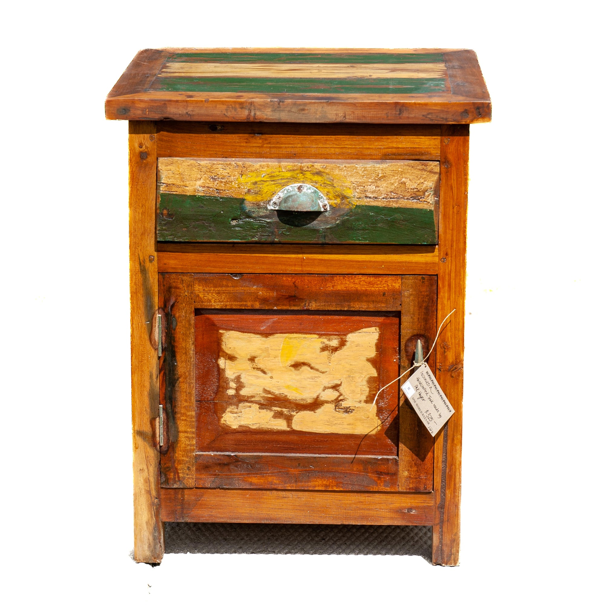 Indonesian Reclaimed Teak Bedside Table