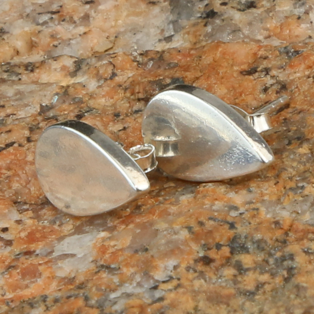 Silver Teardrop Stud Earring