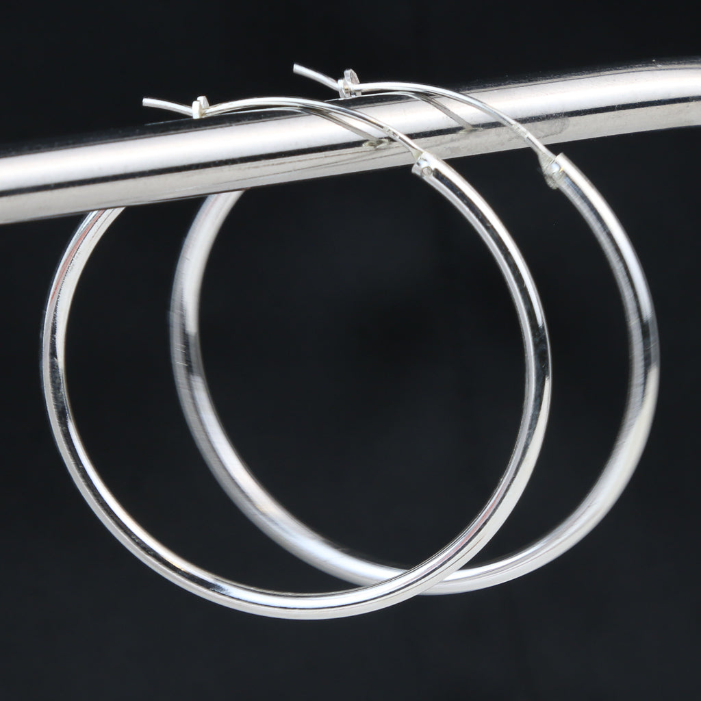 Silver Hoop Earring (40mm)