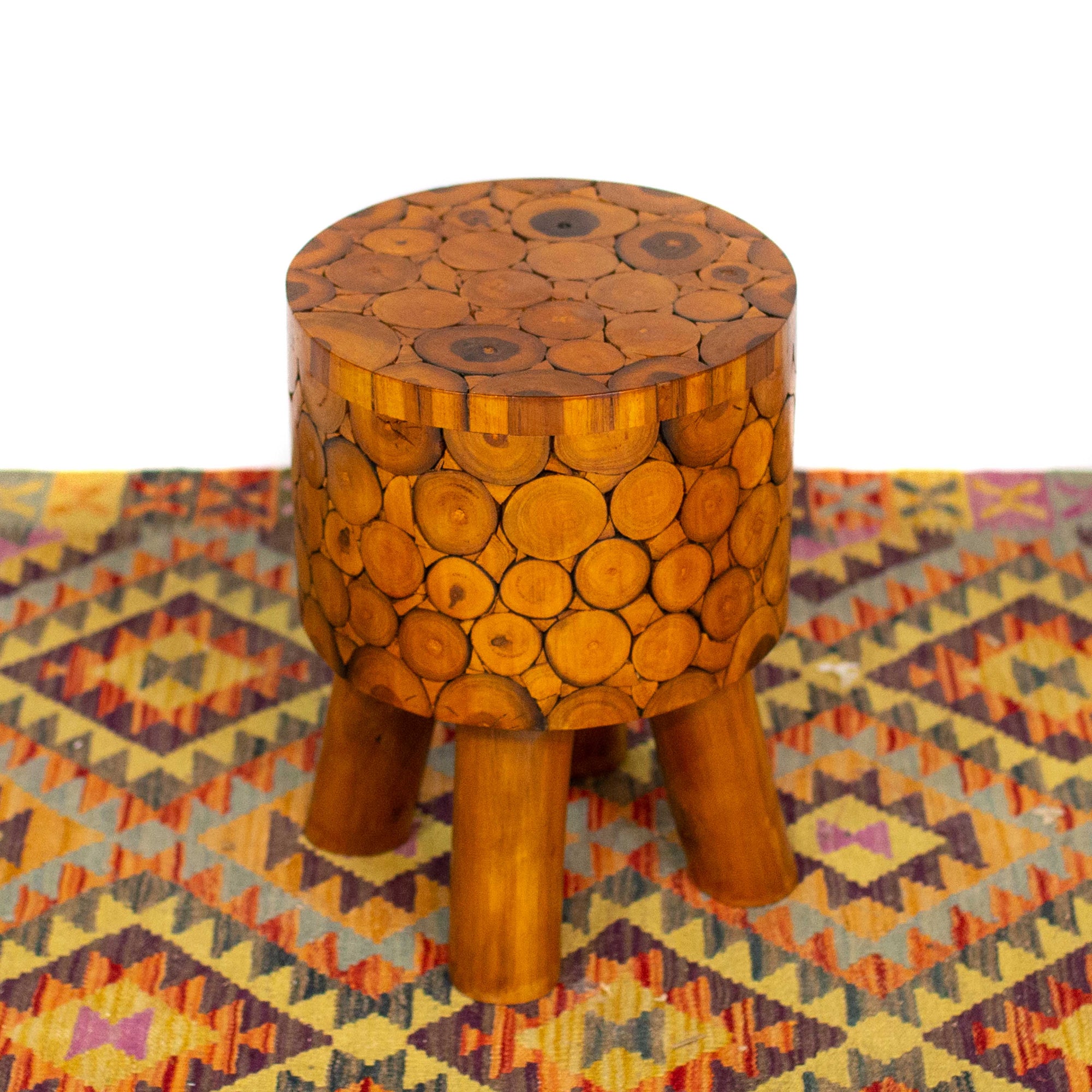 Photo of 4 Leg Wood Coin Clad Stool