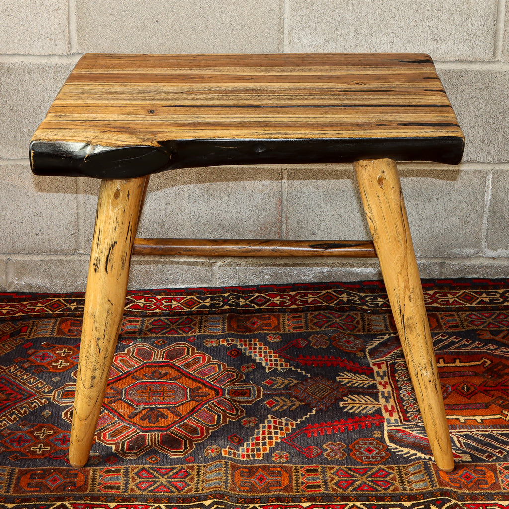 Table d'appoint en bois de teck rustique récupéré