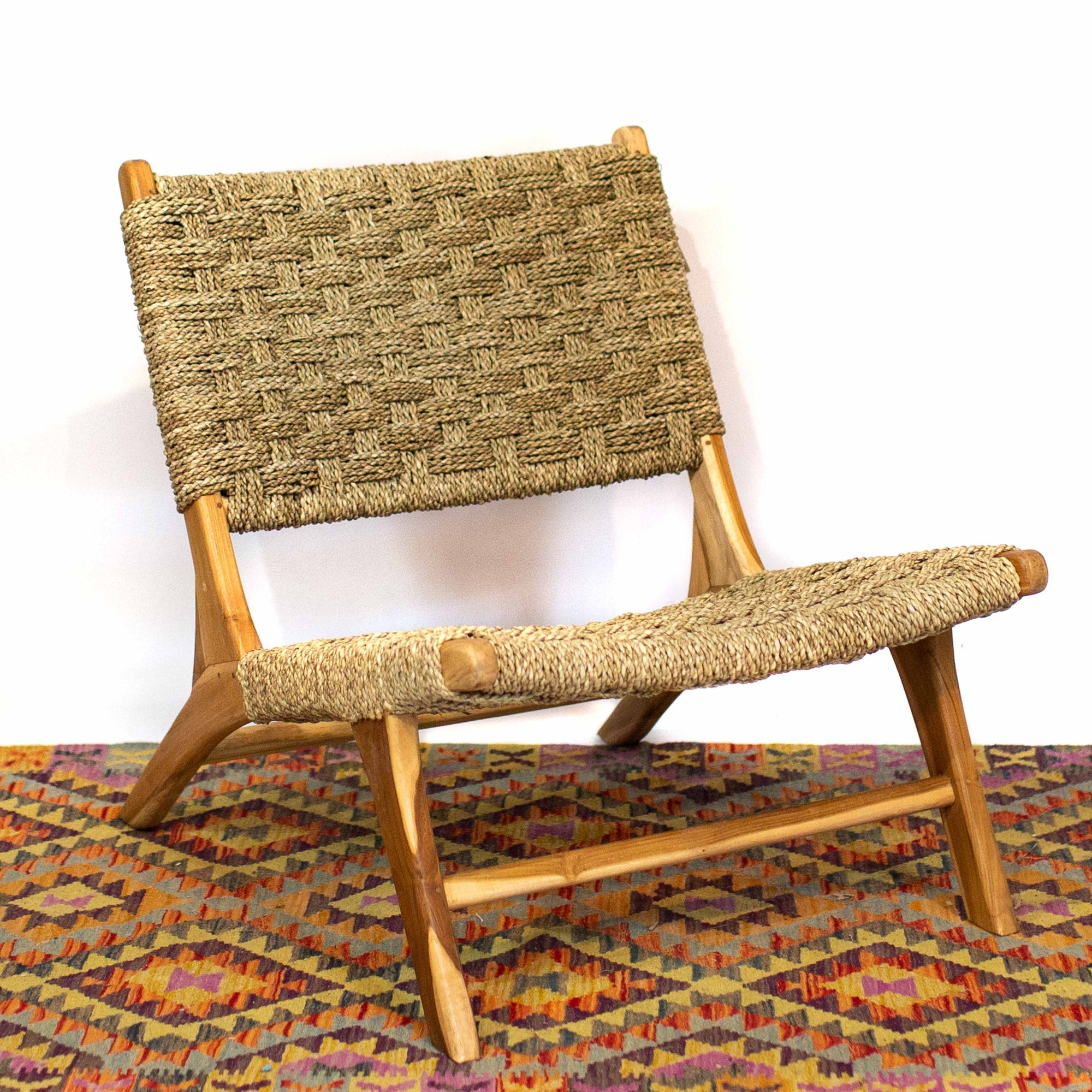 Photo of Seagrass Woven Lounge Chair - Natural
