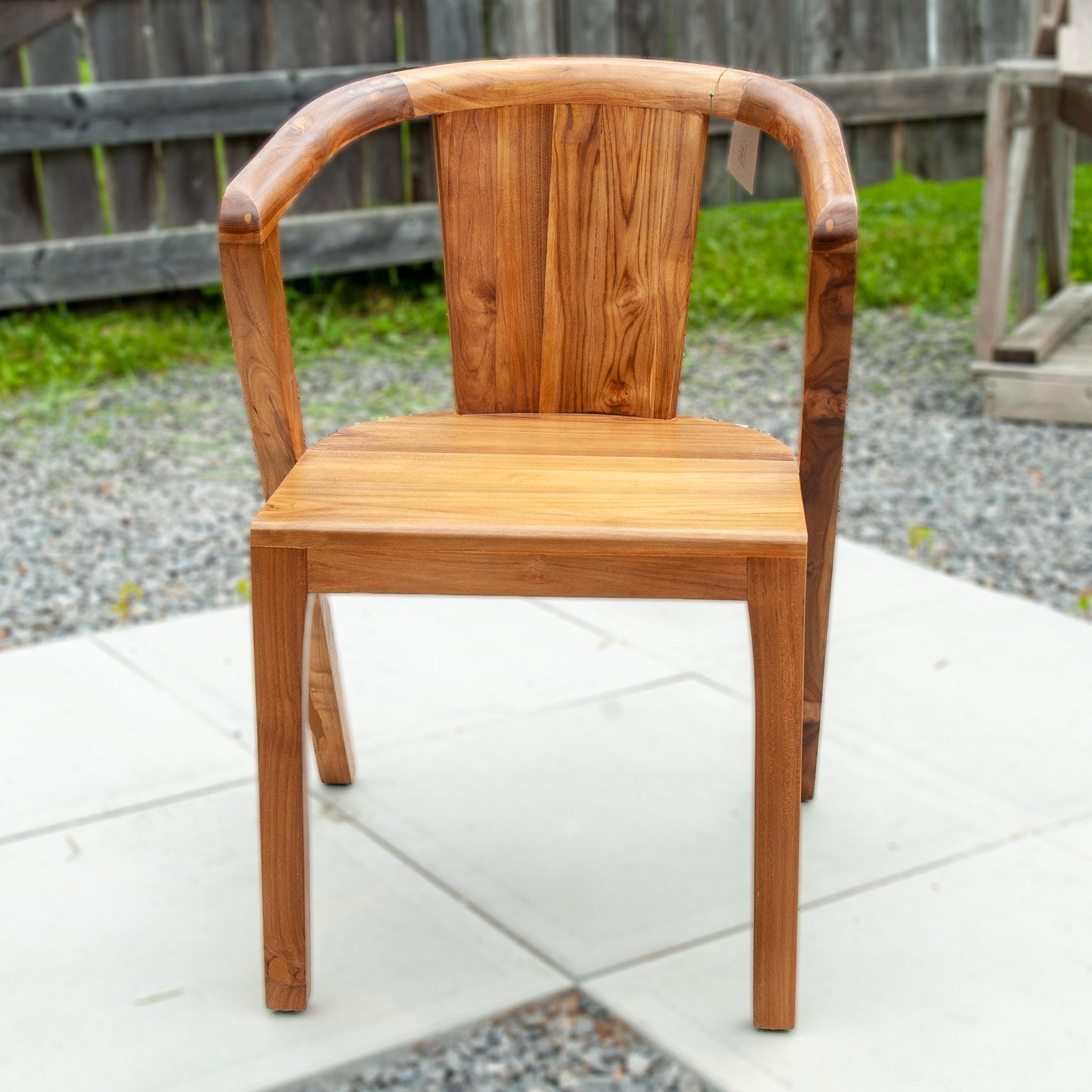 Javanese Teak MCM Style Solid Back Dining Chair One World Bazaar