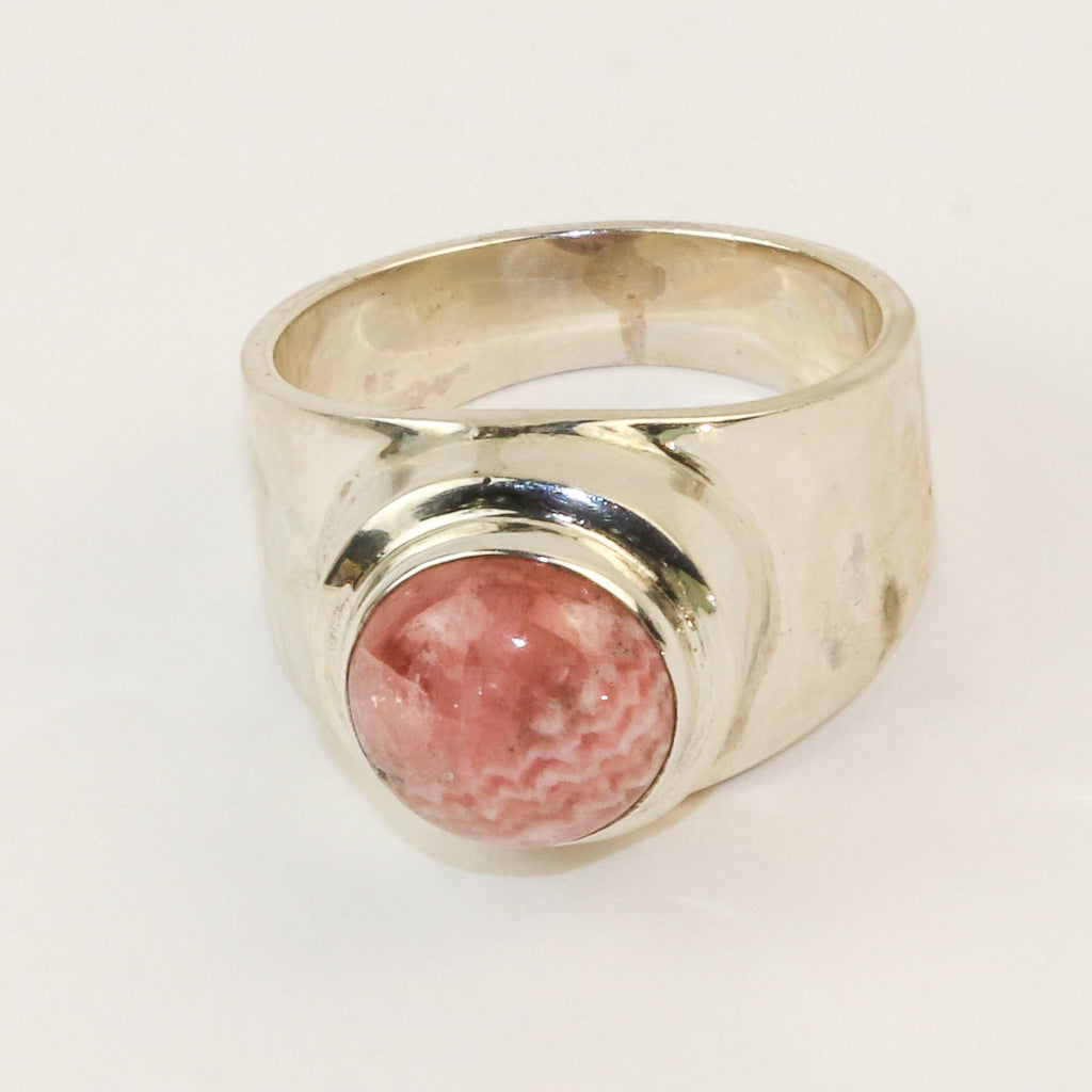 Bali Rhodochrosite Silver Ring