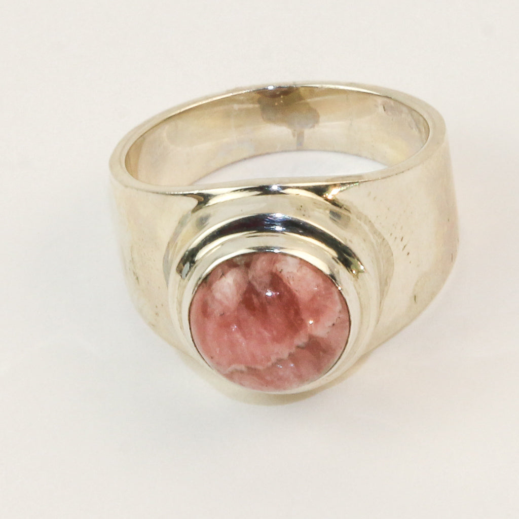 Bali Rhodochrosite Silver Ring