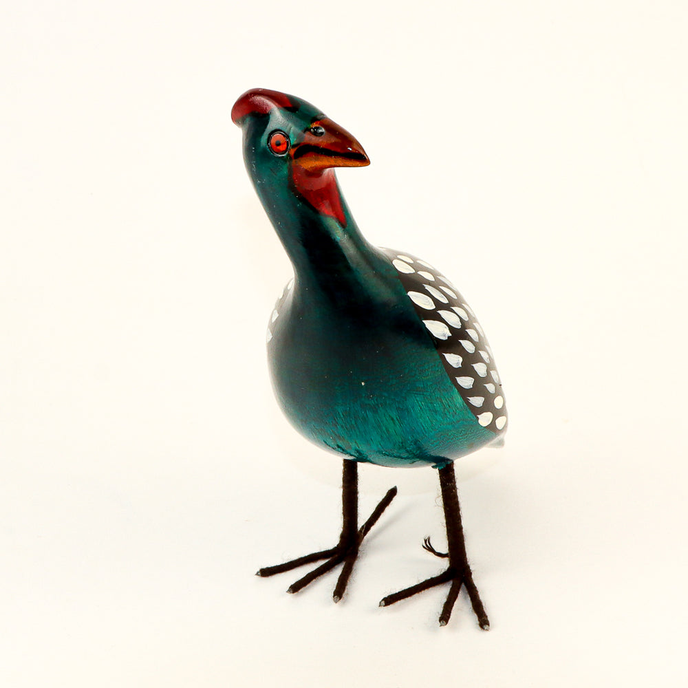 Kenya Woodem Guinea Fowl - Large