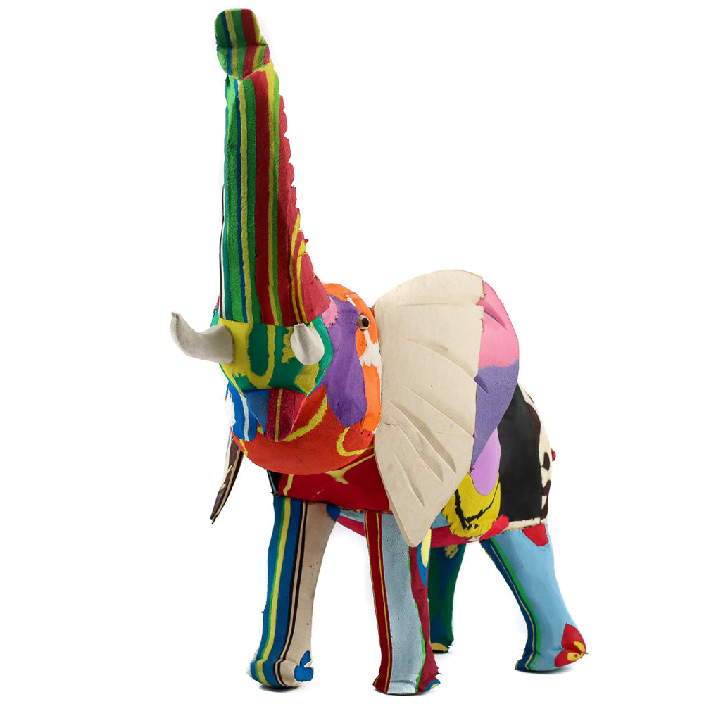 Recycled Flip Flop Elephant - 12"