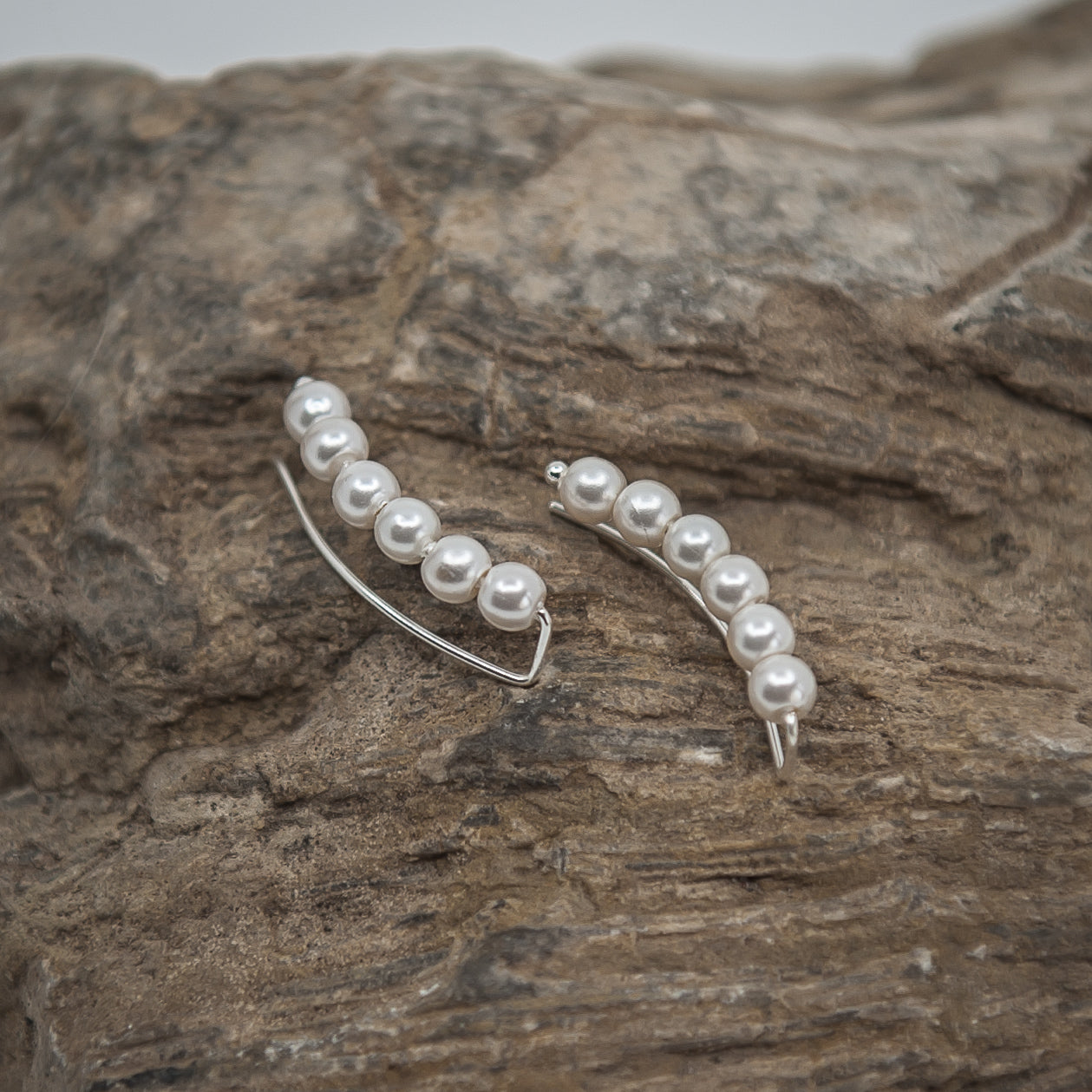 6 Pearl Ball Climber Earring