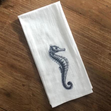Seahorse hand towels deals