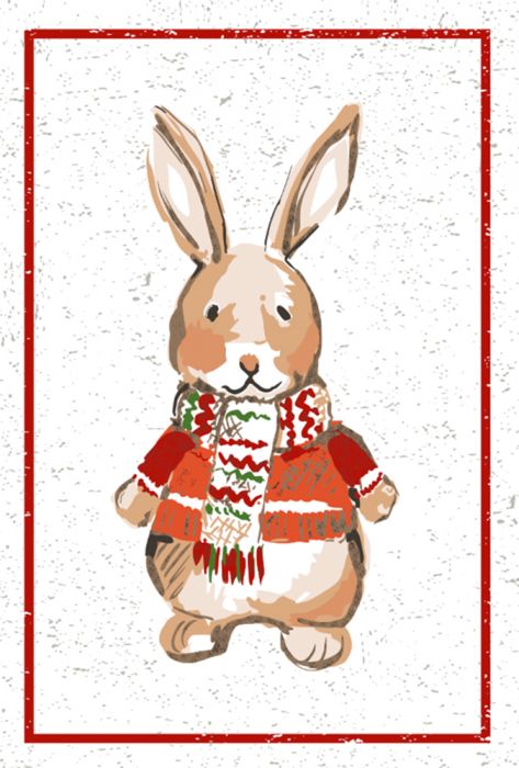 Bunny, Flour Sack Kitchen Towel, Set of 2