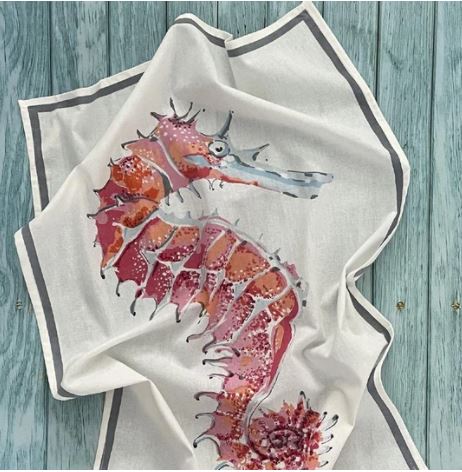 Seahorse, Flour Sack Kitchen Towel, Set of 2